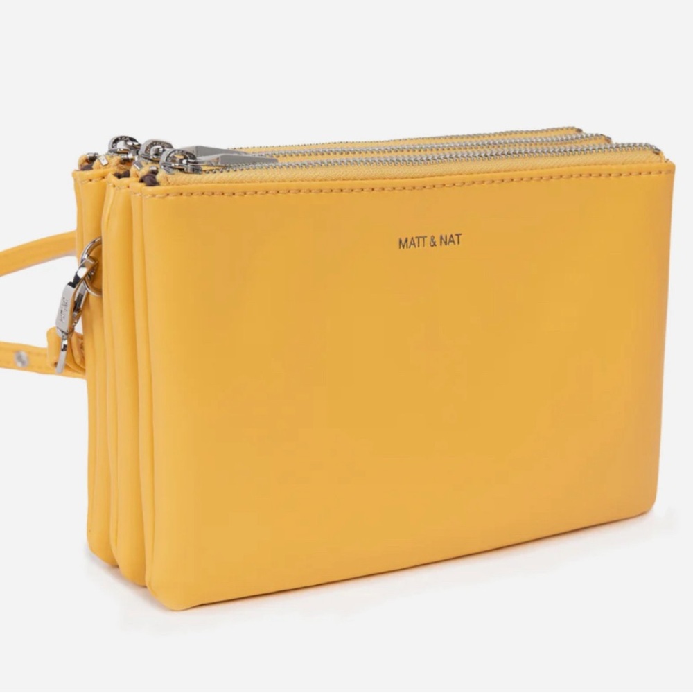 MATT & NAT Vegan Crossbody “Triplet” in Citrine